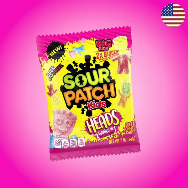 USA Sour Patch Kids Heads Peg Bag 141g