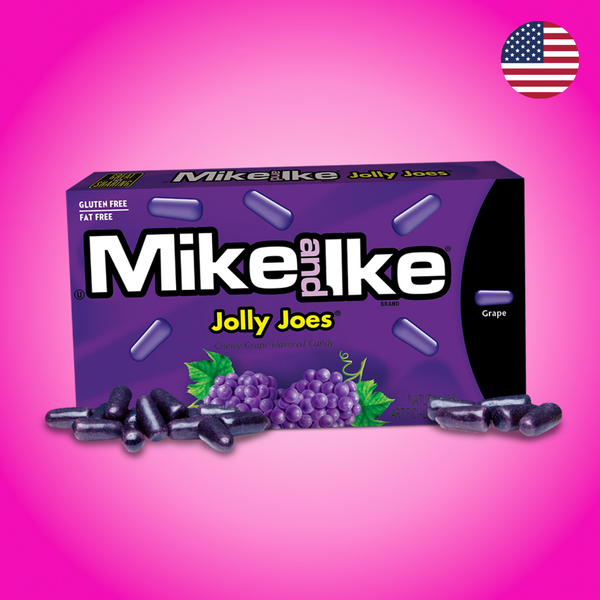 USA  Mike And Ike Mega Mix Theatre Box Jolly Joe's Grape Chewy Candy 120g