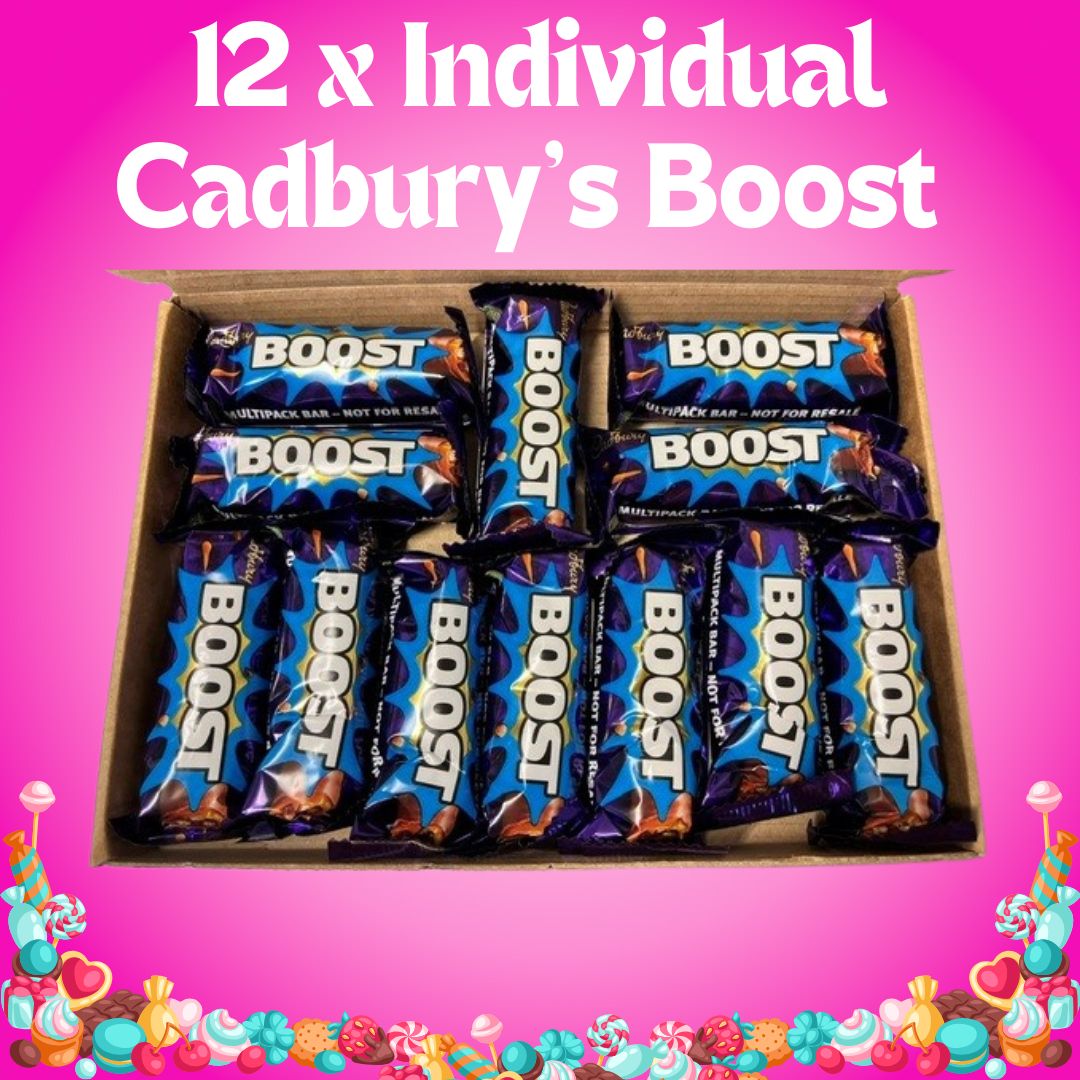Cadbury Boost Chocolate Postal Box - 12 x Cadbury Boost Bars per box