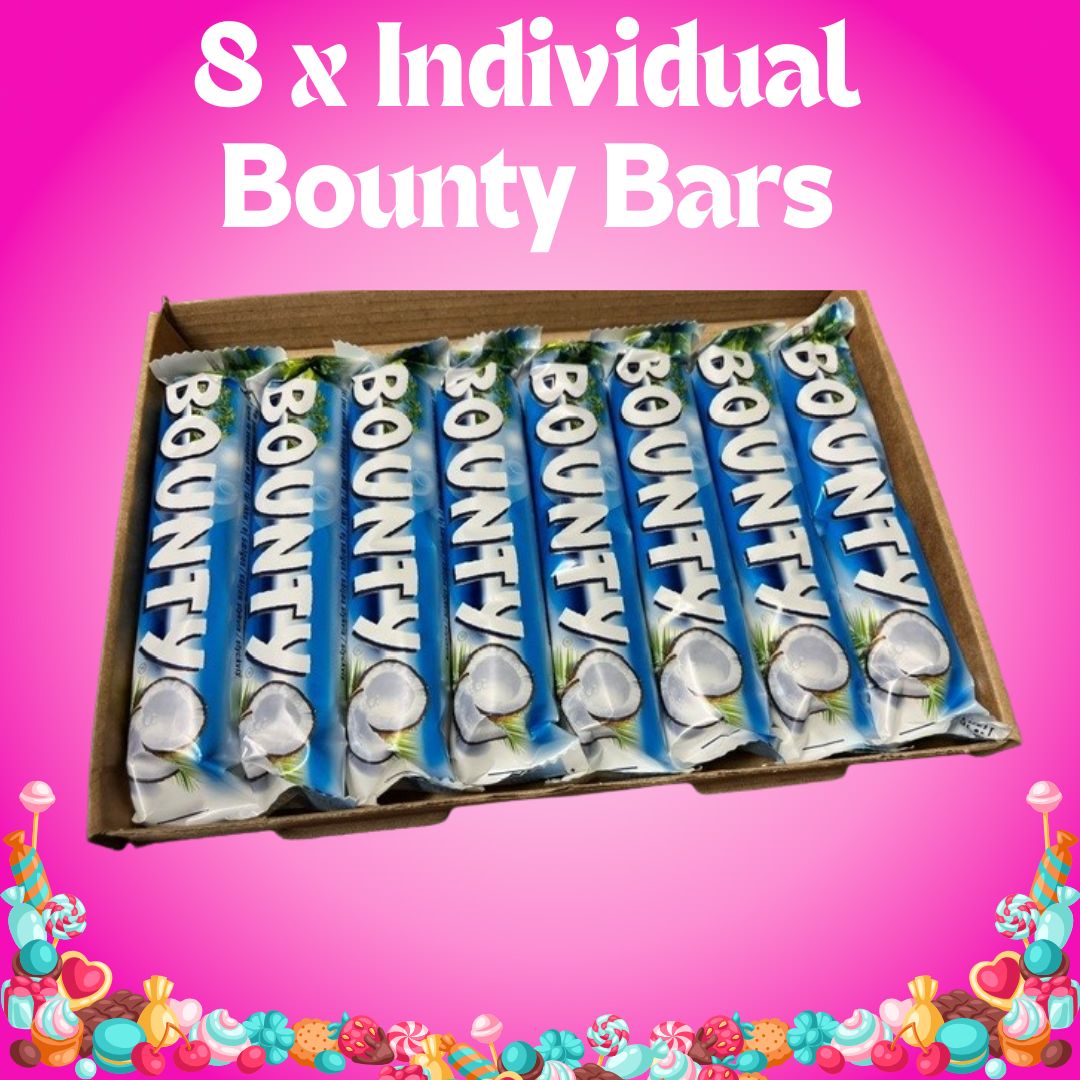 Cadbury Bounty Chocolate Postal Box - 8 x Cadbury Bounty Bars per box