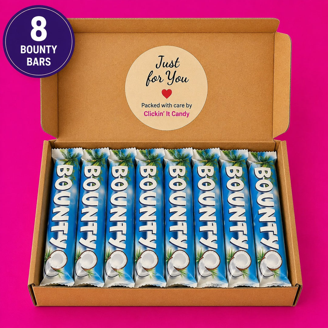 Cadbury Bounty Chocolate Postal Box - 8 x Cadbury Bounty Bars per box