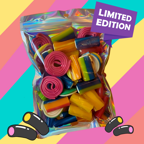 Limited Edition Groovy Sweets Pick N Mix Grab Bag - Rainbow Liquorice - 250g