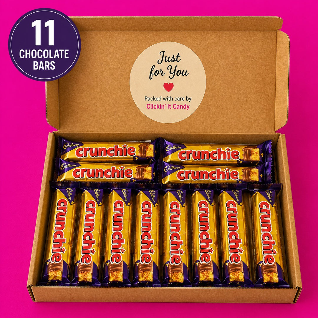 Cadbury Crunchie Chocolate Postal Box - 11 X Cadbury Crunchie Bars Per Box