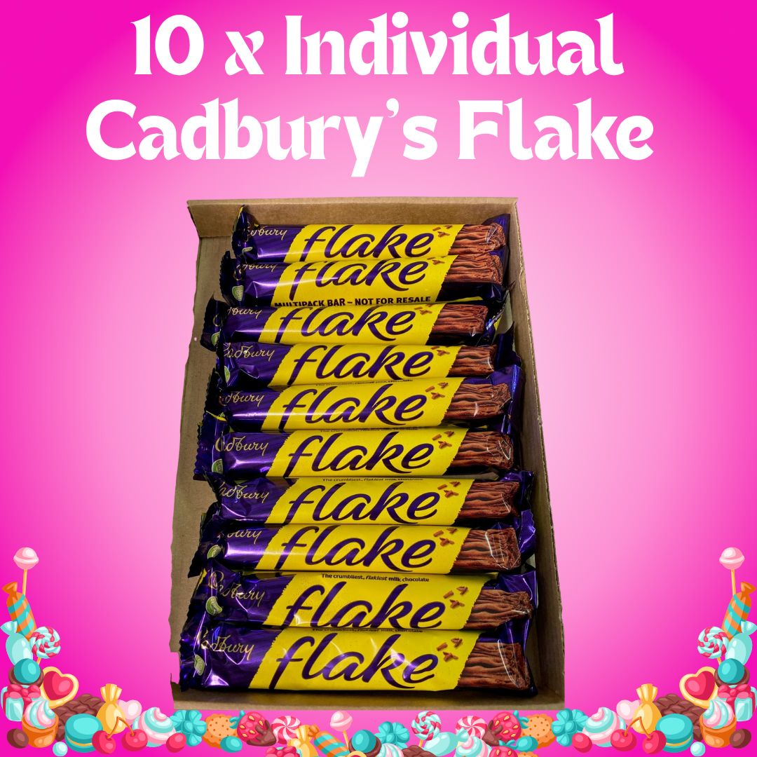 Cadbury Flake Chocolate Postal Box - 10 x Cadbury Flake Bars per box