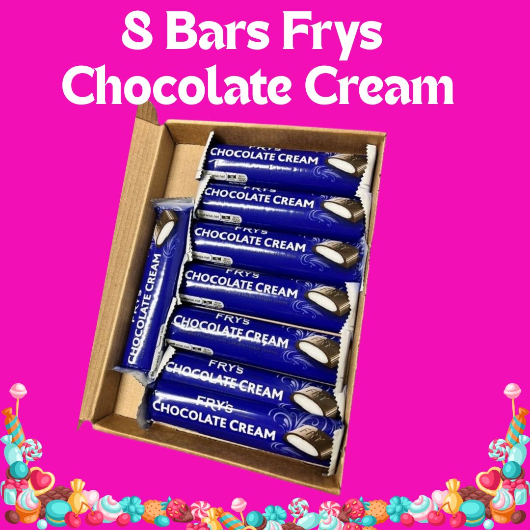 Fry's Choocolate Cream - Chocolate Postal Box - 8 x 49g bars (full size) per box