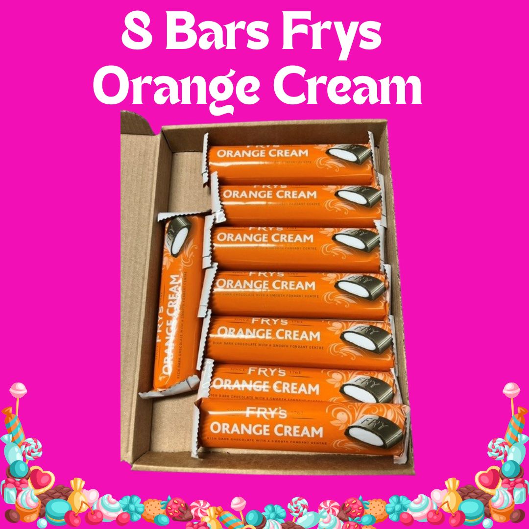 Fry's Orange Cream - Chocolate Postal Box - 8 x 49g bars (full size) per box