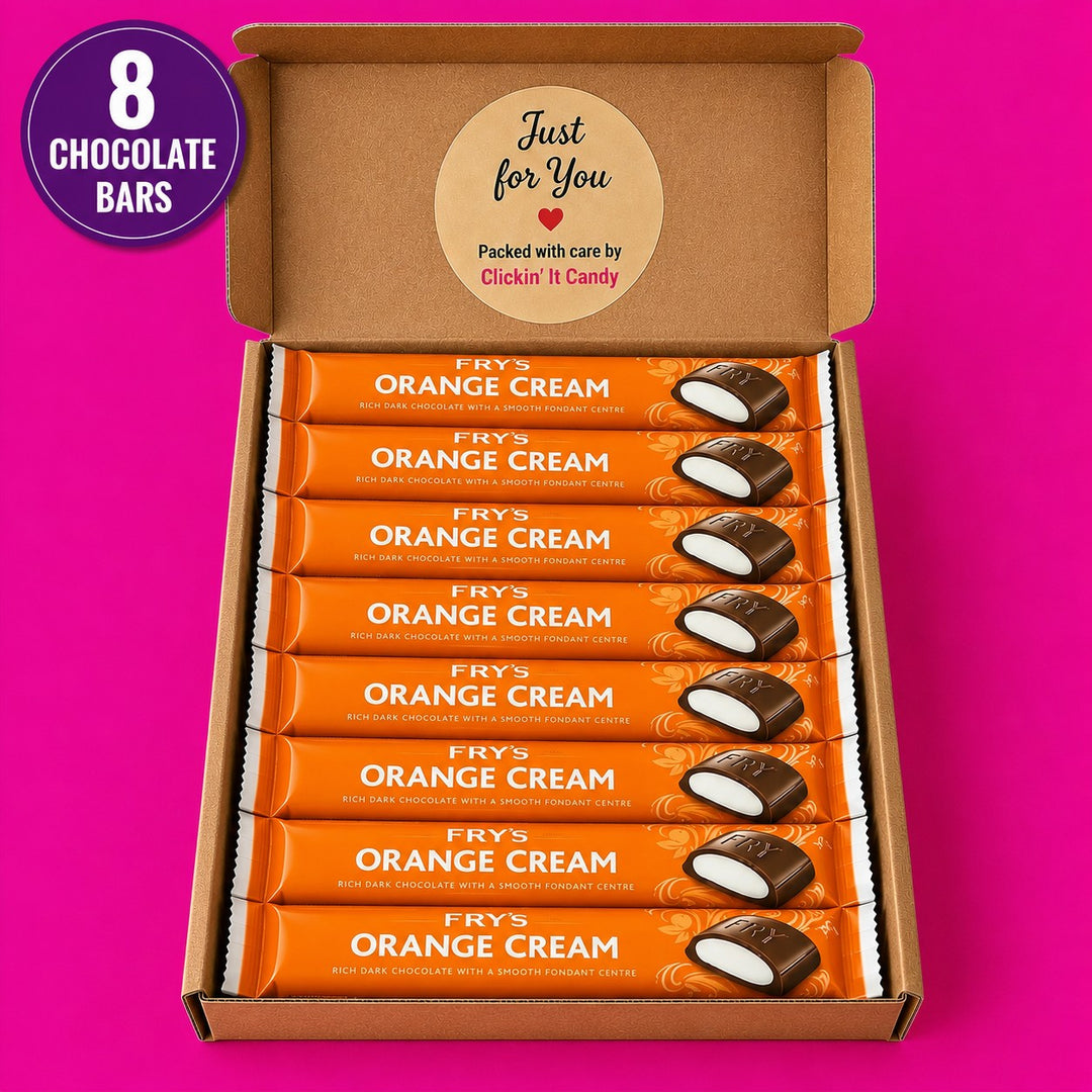 Fry's Orange Cream - Chocolate Postal Box - 8 x 49g bars (full size) per box