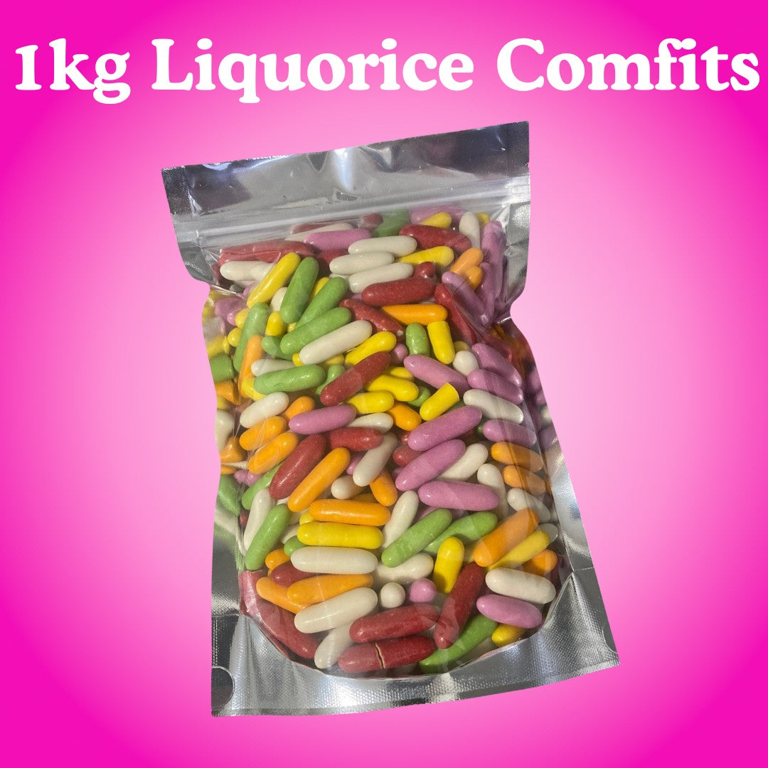 Liquorice Comfits 1kg Grab Bag