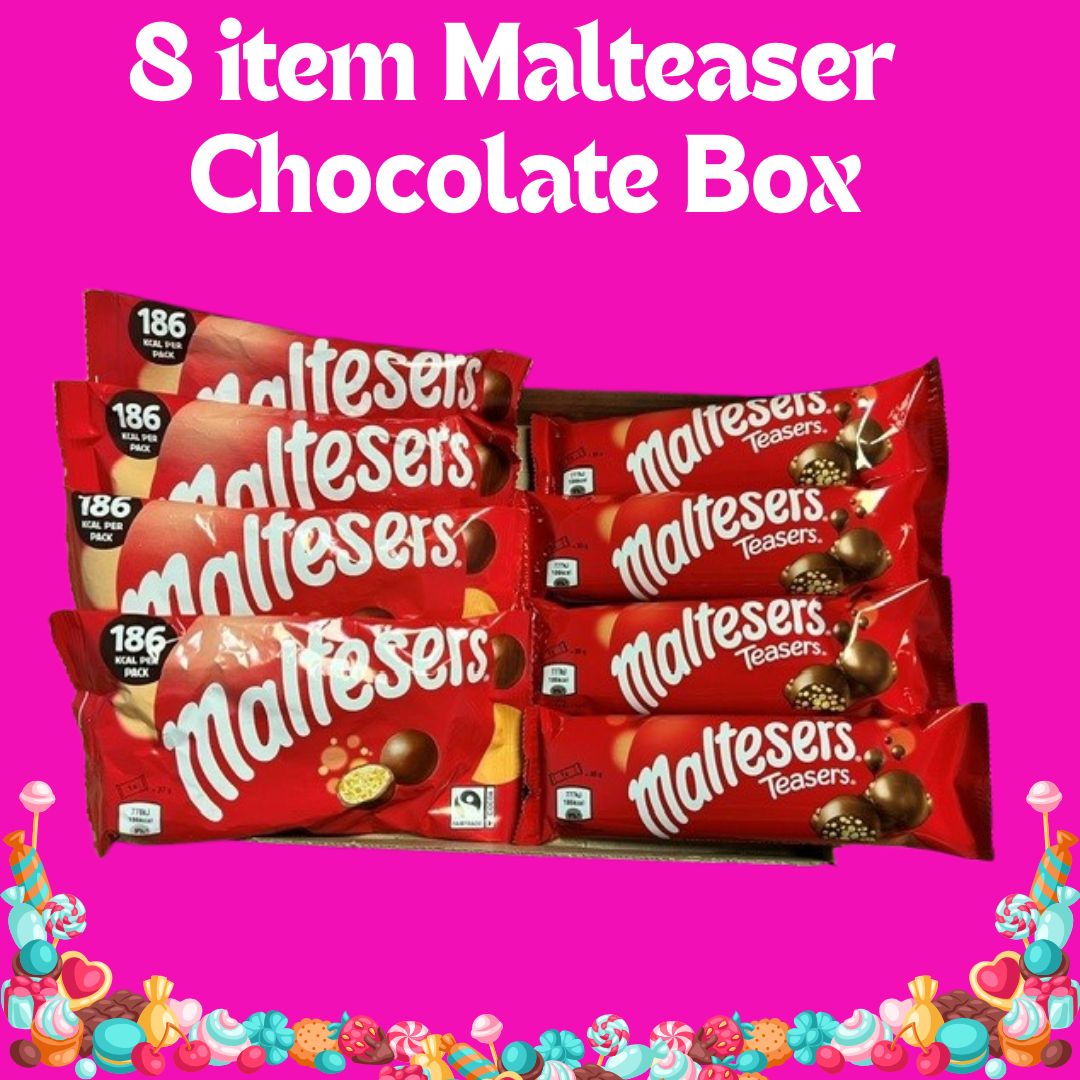 Malteaser Chocolate Postal Box - 8 item Malteaser bars and packets Per Box