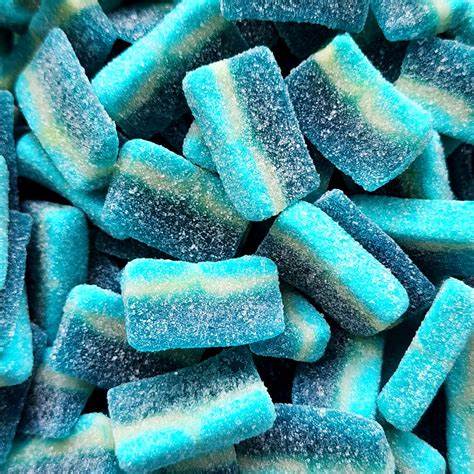 Groovy Sweets Pick N Mix Grab Bag - Fizzy Blue Raspberry Bites 250g