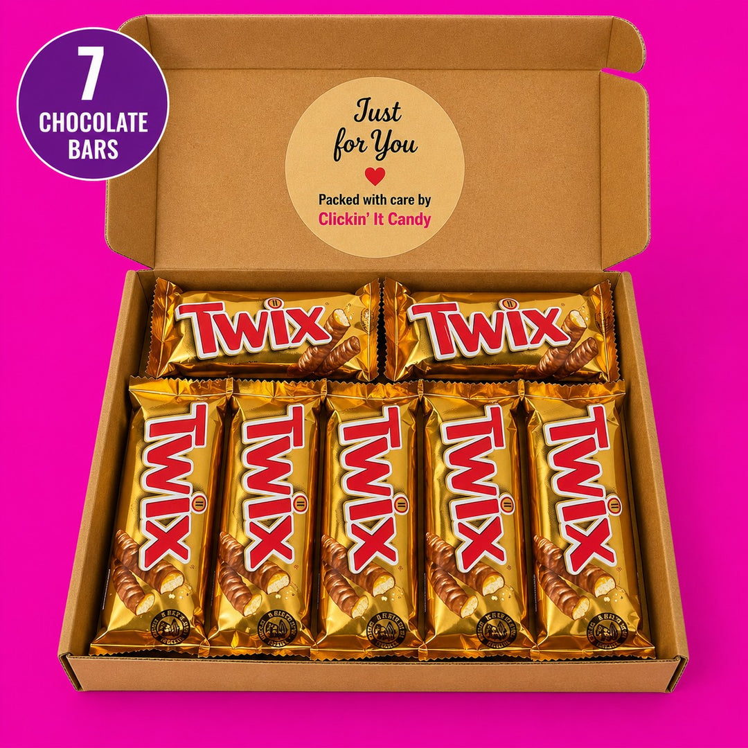 Cadbury Twix Chocolate Postal Box - 7 X Cadbury Twix Bars Per Box