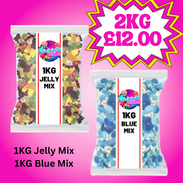 2KG for £12.00 - Blue Mix & Jelly Mix