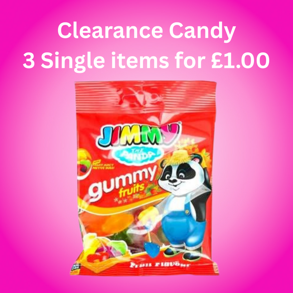 Clearance Candy 3 for £1.00 - Jimmy Panda Gummy Fruits