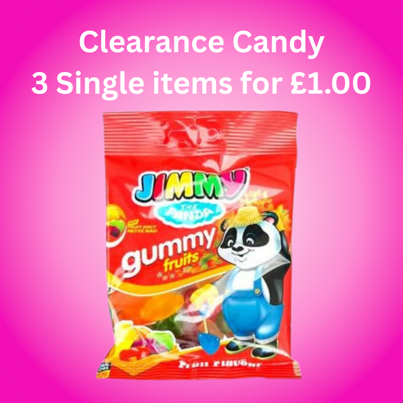 Clearance Candy 3 for £1.00 - Jimmy Panda Gummy Fruits