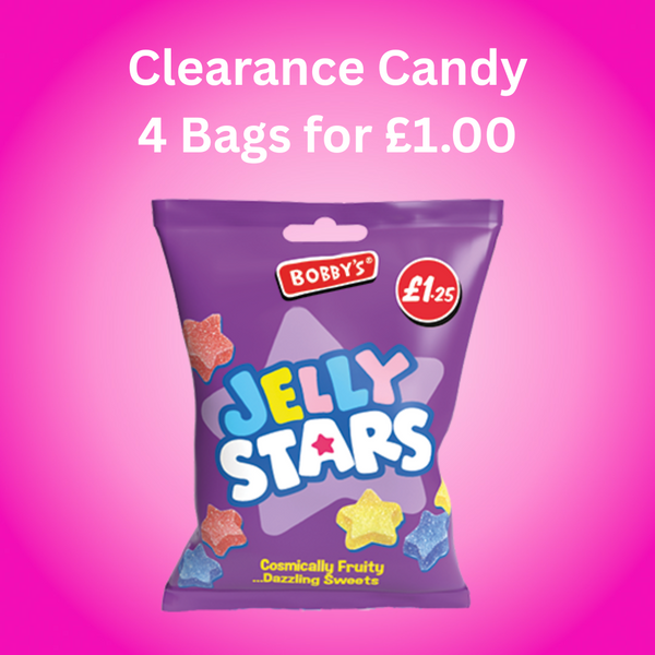 Clearance Candy Bags 4 for £1.00 - Jelly Stars