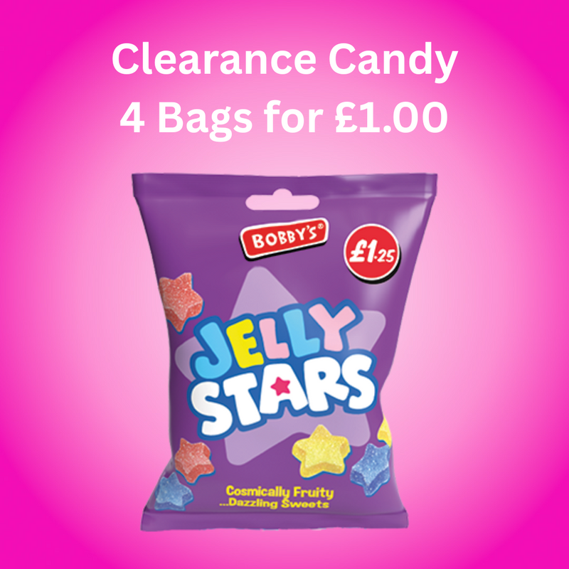 Clearance Candy Bags 4 for £1.00 - Jelly Stars