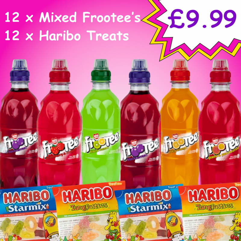 Mixed Case 12 x Frootee Juice PLUS 12 x Haribo Treats