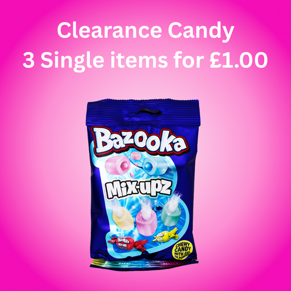 Clearance Candy 3 for £1.00 - Bazooka Mux-Upz