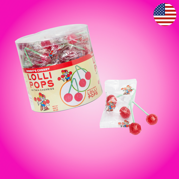 USA Gerrit Twin Cherry Lollypop 13.5g