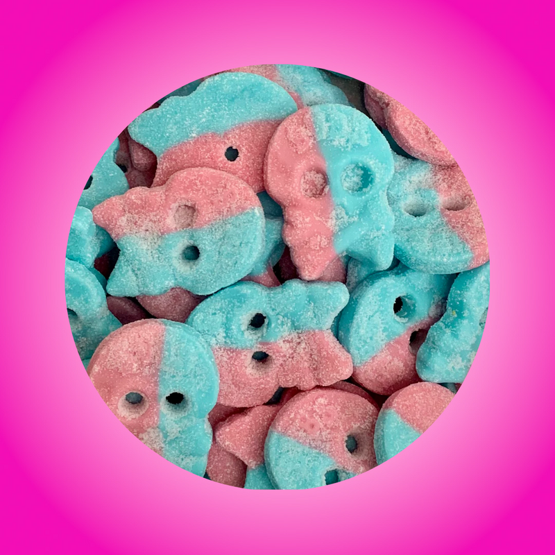Groovy Sweets Pick N Mix Grab Bag - Dizzy Bubblegum Skulls 250g