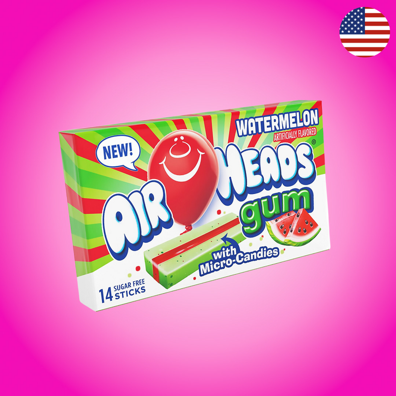 USA Airheads Gum Watermelon 14pk