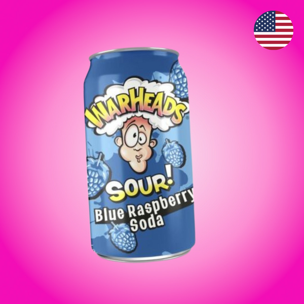 USA Warheads Sour Blue Raspberry Soda 330ml