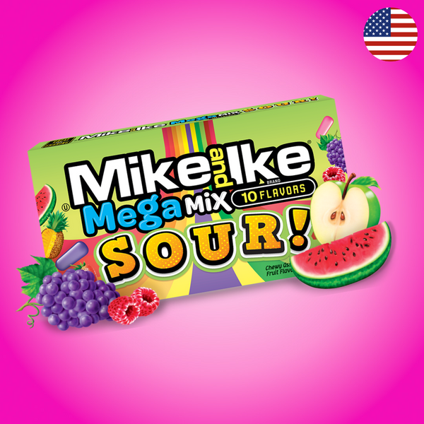 USA  Mike And Ike Mega Mix Theatre Box Sour Chewy Candy 141g