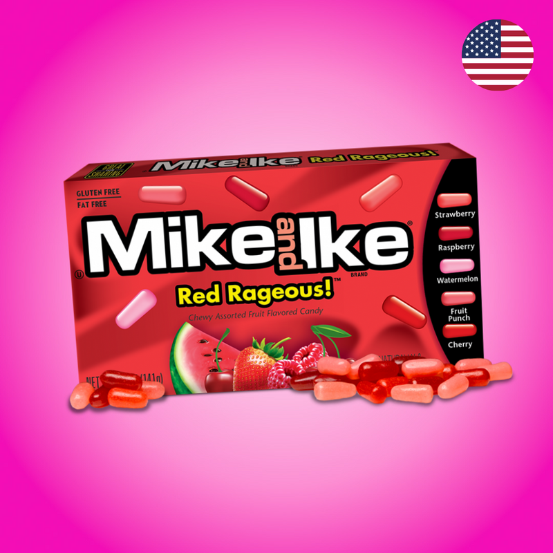 USA  Mike And Ike Mega Mix Theatre Box Red Rageous Chewy Candy 120g
