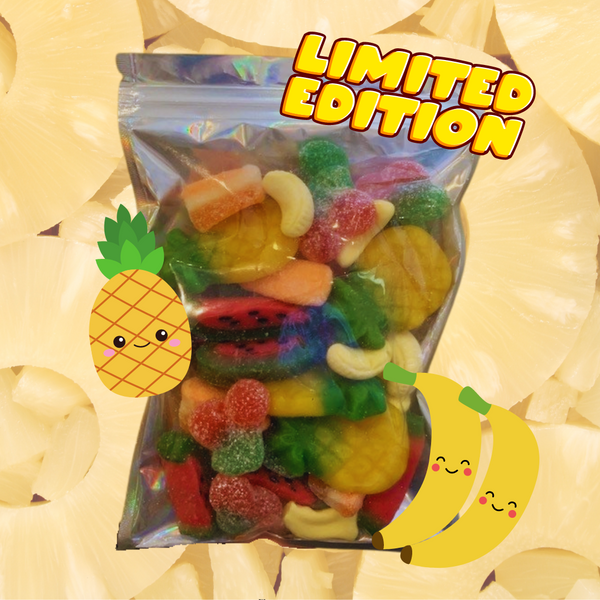Limited Edition Groovy Sweets Pick N Mix Grab Bag - Tropical Fruit - 250g