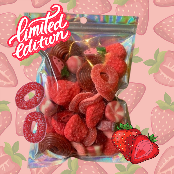 Limited Edition Groovy Sweets Pick N Mix Grab Bag - Strawberry Mix - 250g
