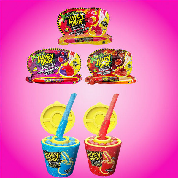 2 x Bazooka Juicy Drop Gummies & Dipperz