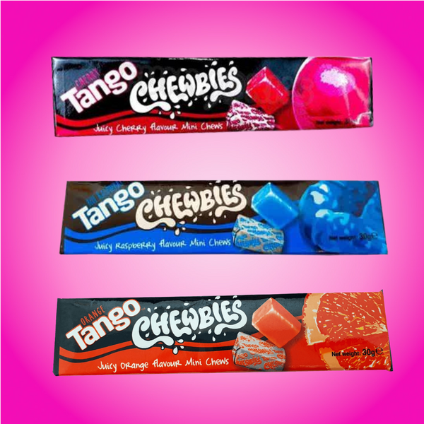 3 x Tango Chewbies - Orange, Cherry & Blue Raspberry