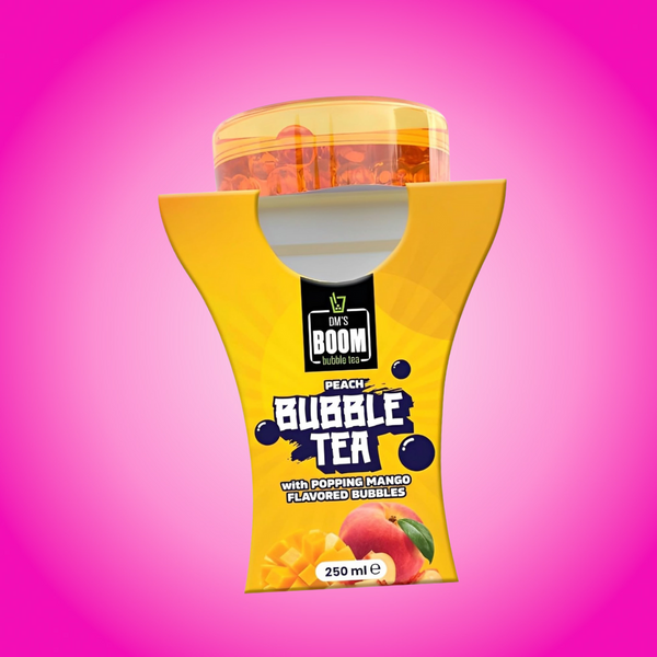 Boom Bubble Tea - Peach with Mango Popping Bubbles