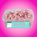 Candy Crave Pick N Mix Tub 600g - Pink & White Mushrooms