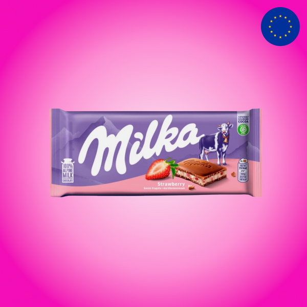 Milka Strawberry Chocolate Bar 100g