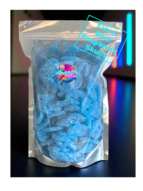Pick N Mix 1KG Grab Bag - Fizzy Blue Raspberry Skulls