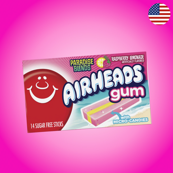 USA Airheads Gum Raspberry Lemonade 14pk