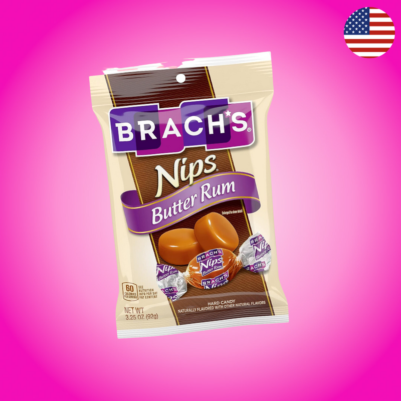 USA Brach's Nips Butter Rum Peg Bag 99g
