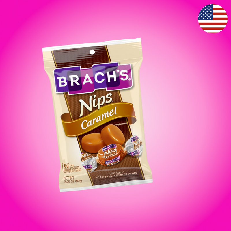 USA Brach's Nips Caramel Peg Bag 99g