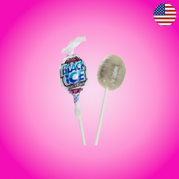 USA Charms Blow Pop Black Ice Blackberry Flavour Lollipop 18.4g