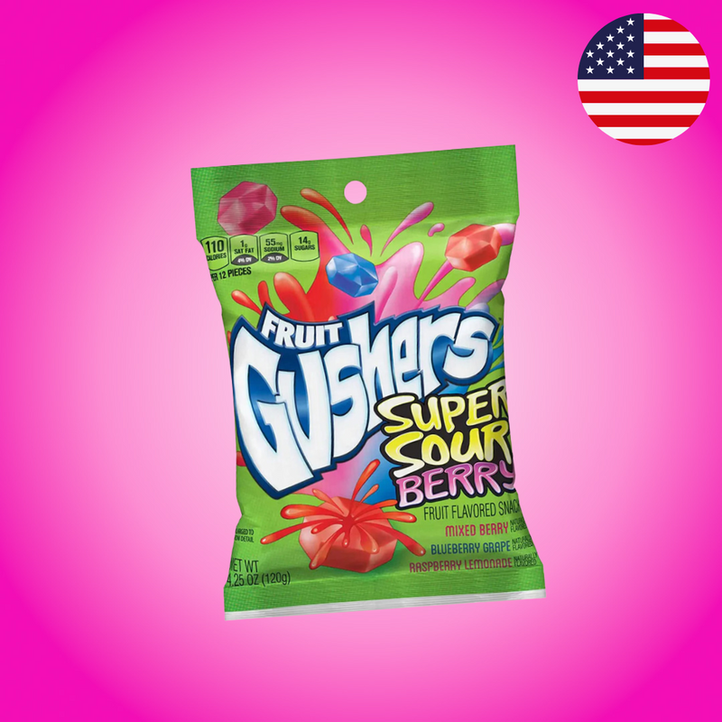 USA Fruit Gushers Super Sour Berry 120g
