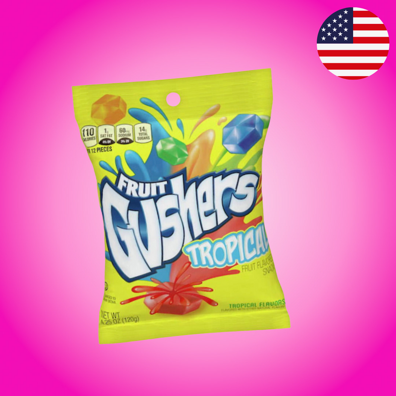 USA Fruit Gushers Tropical Flavour 120g