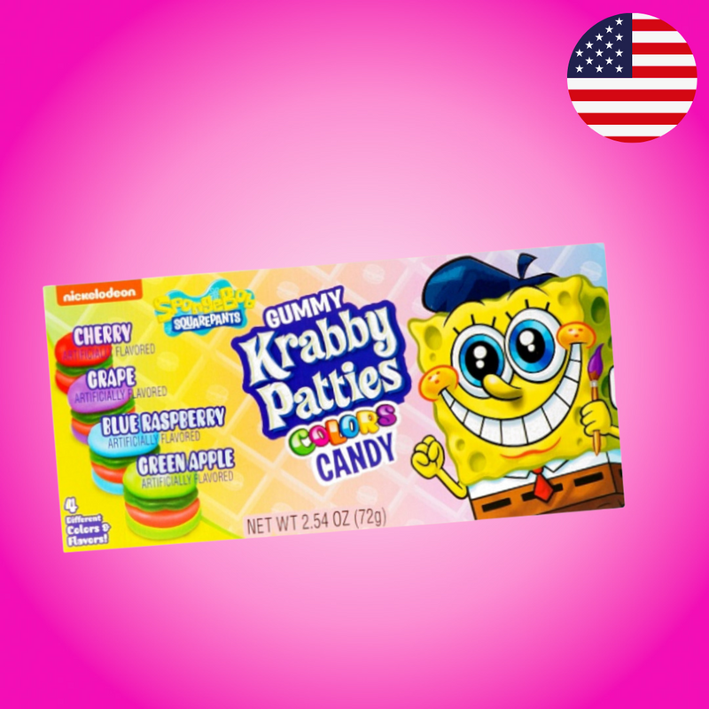 USA Gummy Krabby Patties Colour Candy Theatre Box 72g