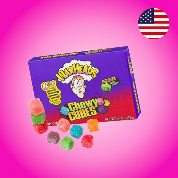 USA Warheads Sour Sweet & Fruity Chewy Cubes Theatre Box 113g