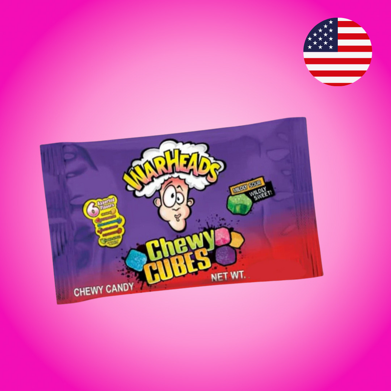 USA Warheads Sour Sweet & Fruity Chewy Cubes 57g