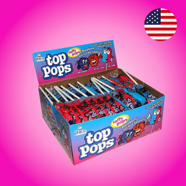USA Top Pops Blazpberry Lollipop 7g