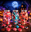 🎃 Halloween Skull Sweet Jars – 3 x 350g Spooky Jelly Sweets