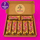 Cadbury Twix Chocolate Postal Box - 7 X Cadbury Twix Bars Per Box