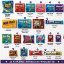 USA Mega Candy Box | 21 American Sweets & Candy Selection | Sour Patch Kids, Mike & Ike, Nerds Rope, Milk Duds & More | USA Gift Box
