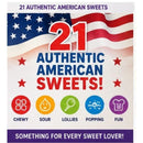 USA Mega Candy Box | 21 American Sweets & Candy Selection | Sour Patch Kids, Mike & Ike, Nerds Rope, Milk Duds & More | USA Gift Box